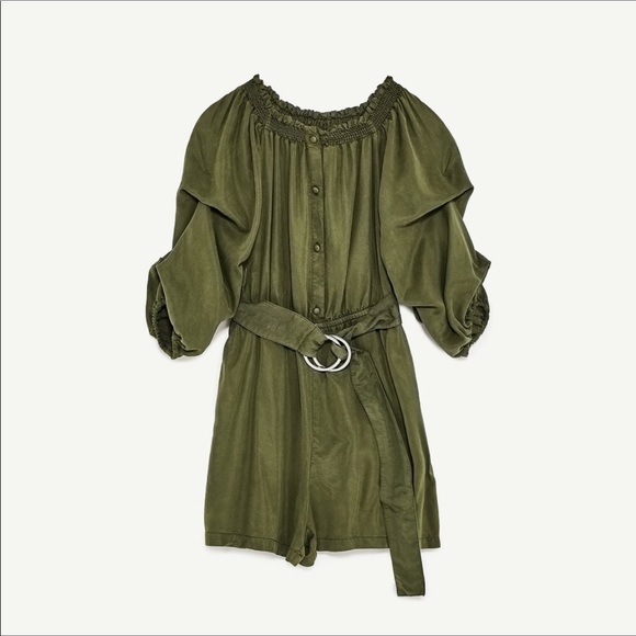 ZARA Off Shoulder Romper - Picture 6 of 9